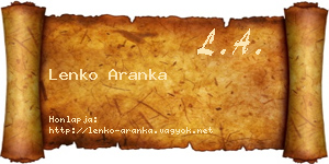 Lenko Aranka névjegykártya