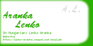 aranka lenko business card